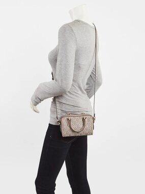 Gucci Beige/Black GG Shadow Monogram Coated Canvas/Leather Mini Ophidia